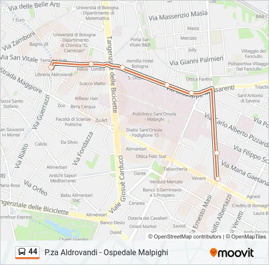 44 Bus Line Map