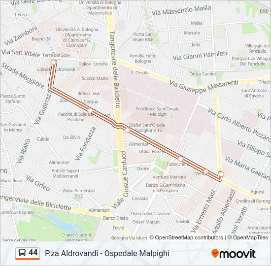 44 Bus Line Map