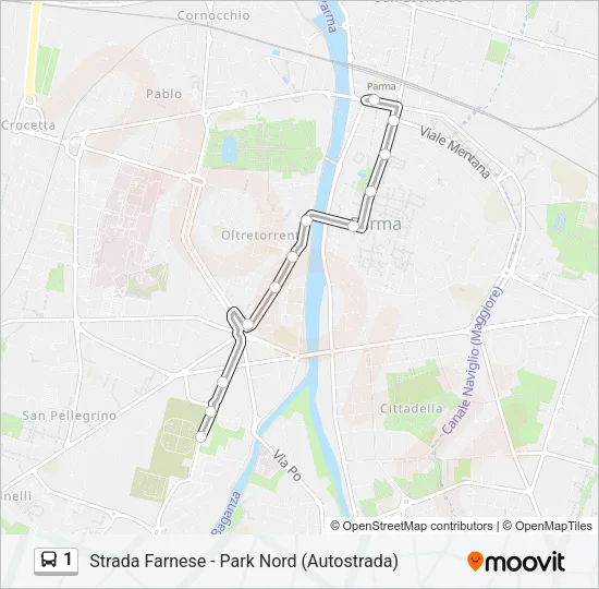 1 Bus Line Map