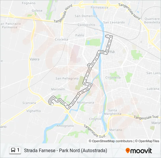 1 Bus Line Map