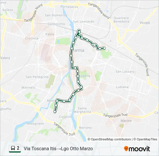 2 Bus Line Map