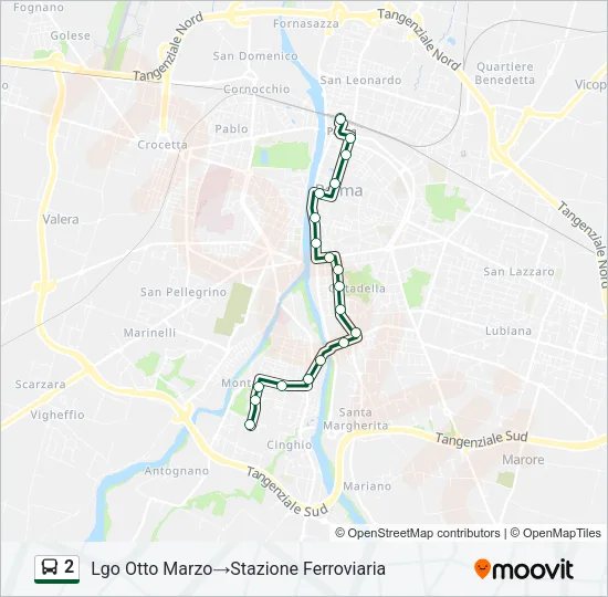 2 Bus Line Map