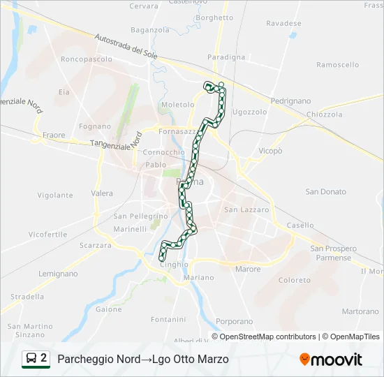 2 Bus Line Map