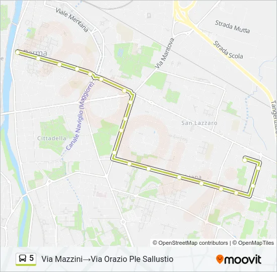 5 Bus Line Map