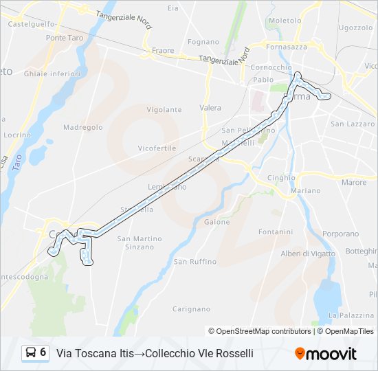 6 bus Line Map