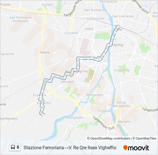 6 bus Line Map