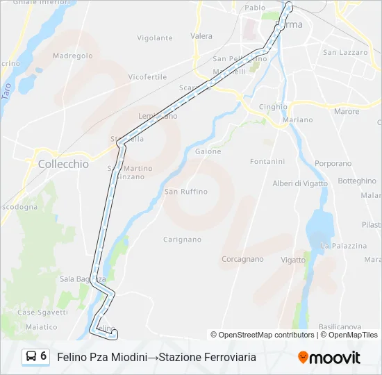 6 Bus Line Map