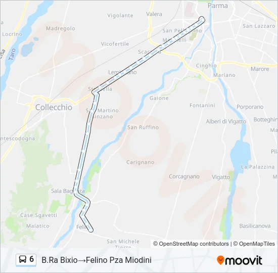6 Bus Line Map