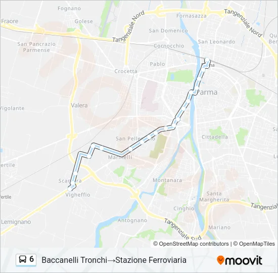 6 Bus Line Map