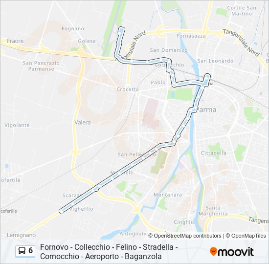 6 bus Line Map