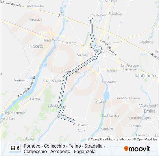 6 bus Line Map