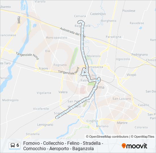 6 bus Line Map