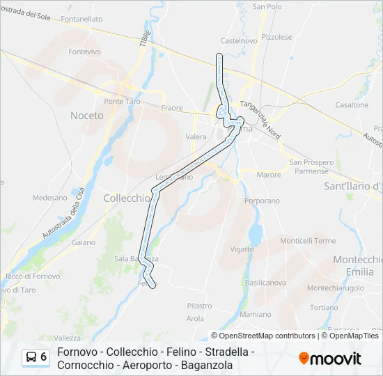 6 Bus Line Map