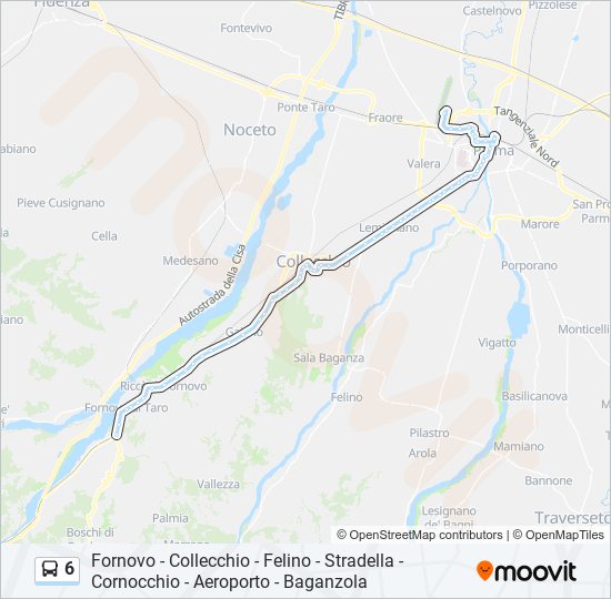 6 bus Line Map