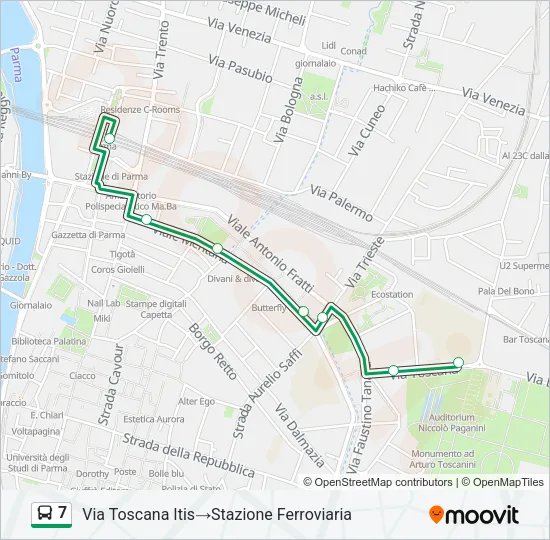 7 Bus Line Map
