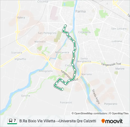 7 Bus Line Map