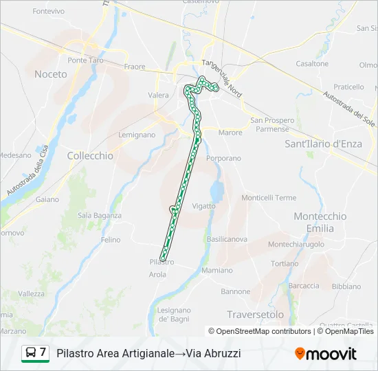 7 Bus Line Map