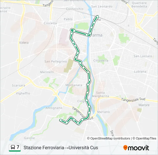 7 Bus Line Map