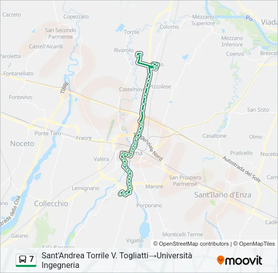 7 Bus Line Map