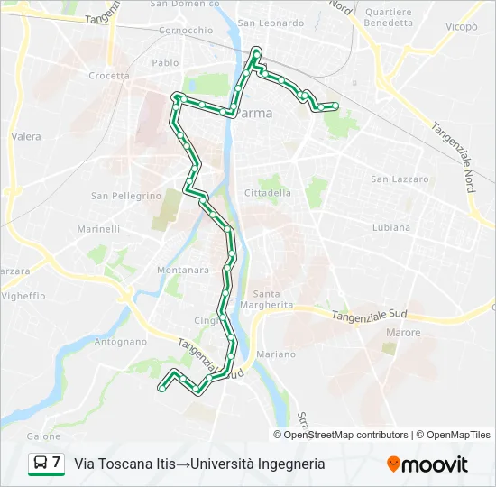 7 Bus Line Map