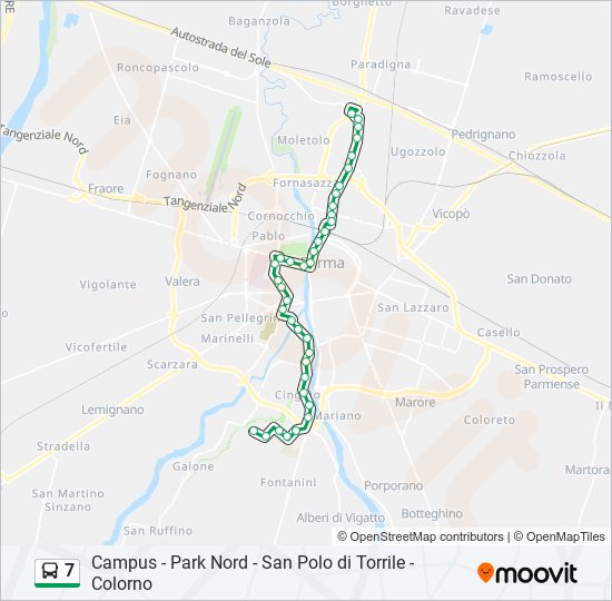 7 bus Line Map