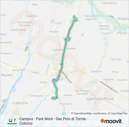 7 Bus Line Map