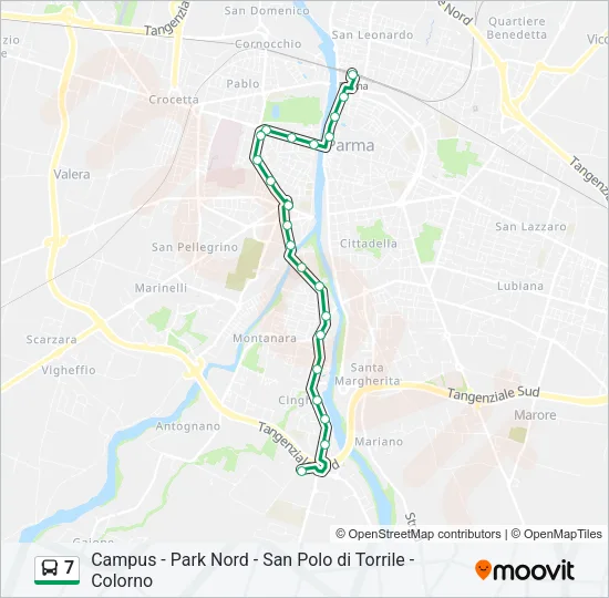 7 Bus Line Map