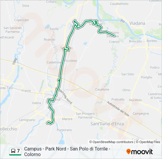 7 Bus Line Map