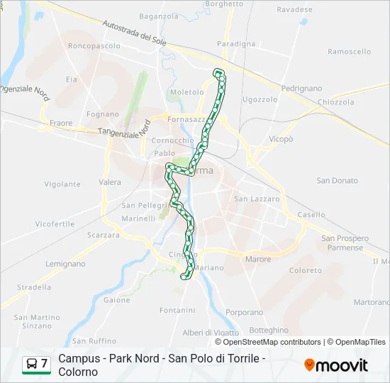 7 Bus Line Map