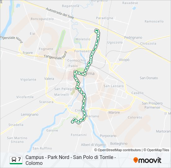 7 bus Line Map