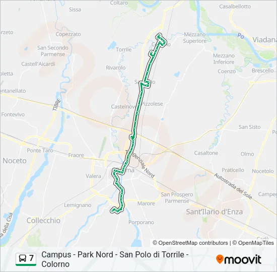 7 Bus Line Map