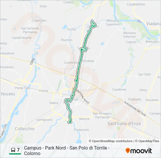 7 Bus Line Map