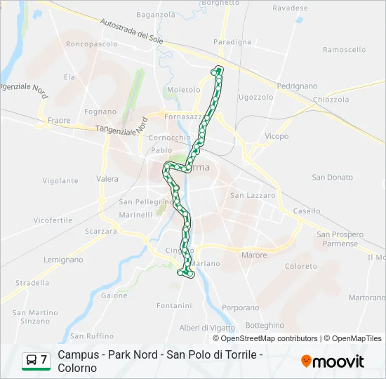 7 Bus Line Map