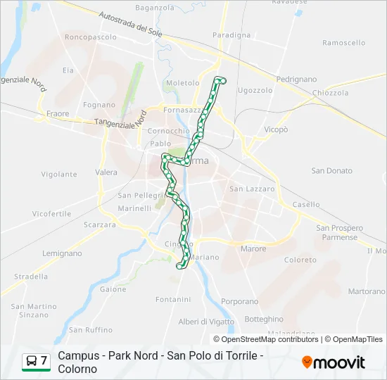 7 Bus Line Map
