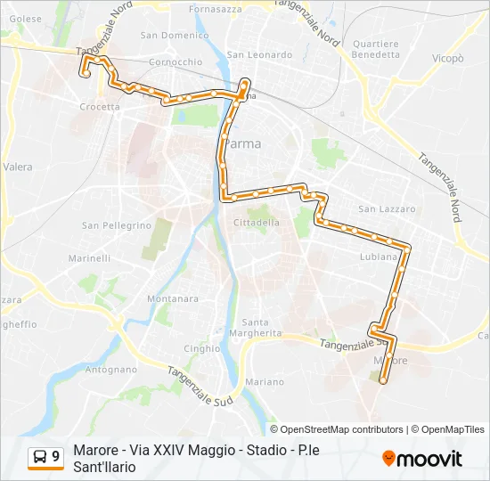 9 Bus Line Map