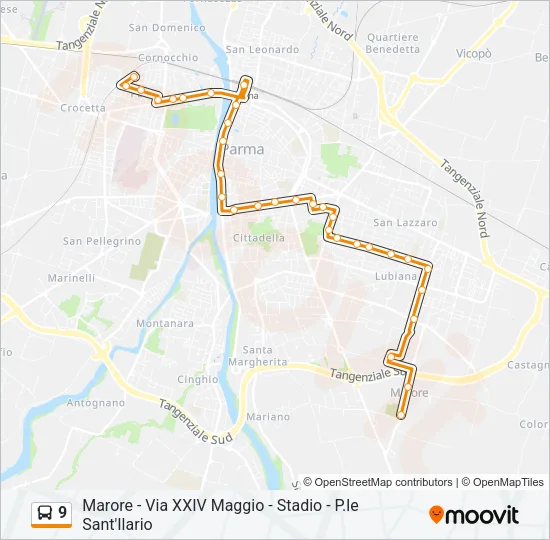 9 Bus Line Map