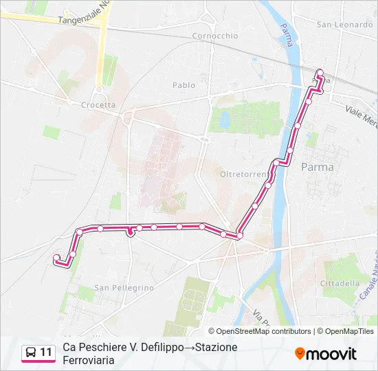 11 Bus Line Map