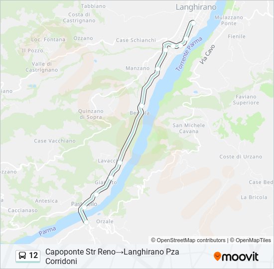 12 bus Line Map