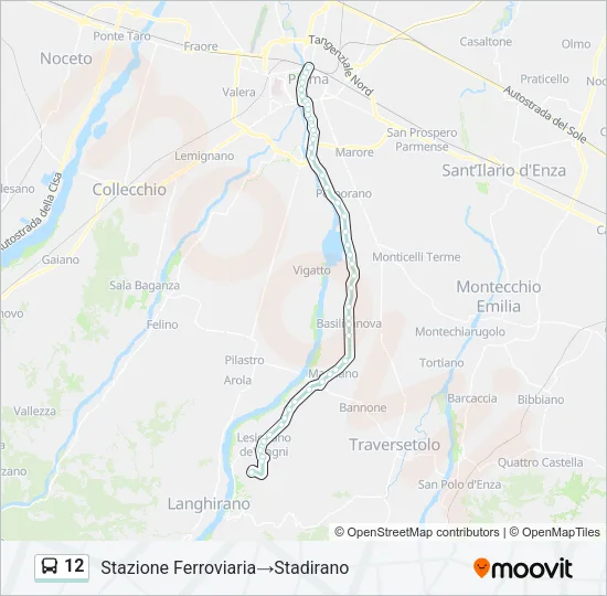 12 Bus Line Map