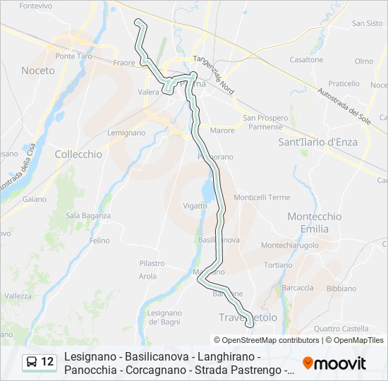 12 bus Line Map