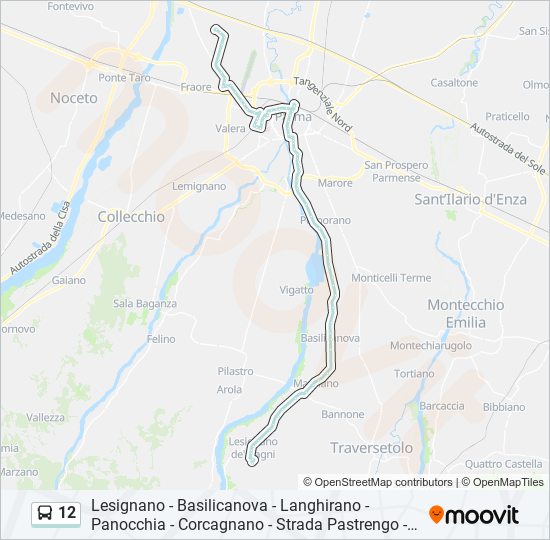 12 bus Line Map