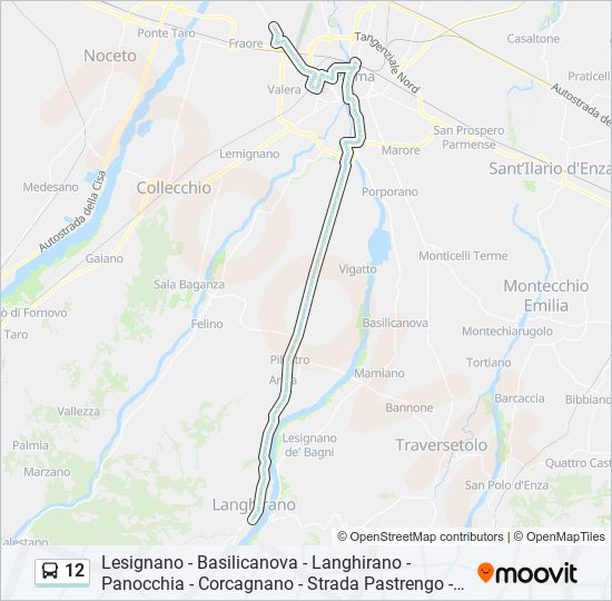 12 bus Line Map