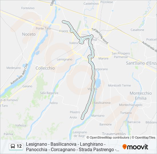 12 bus Line Map