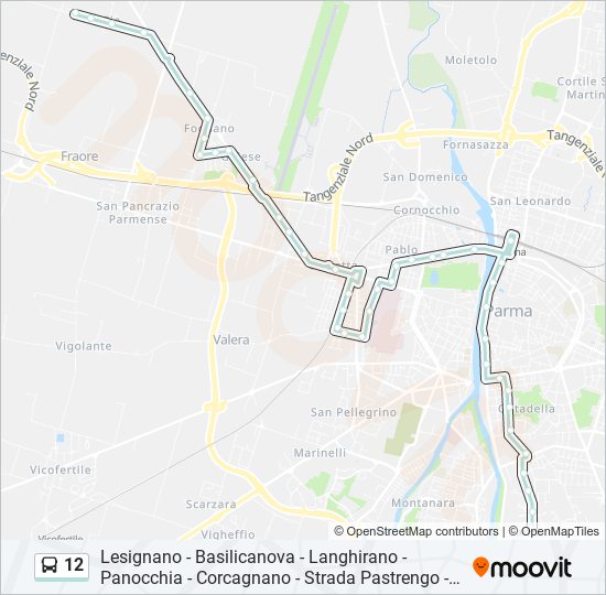 12 bus Line Map