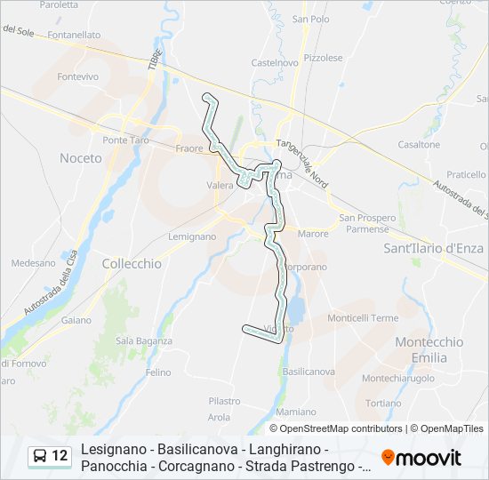 12 bus Line Map