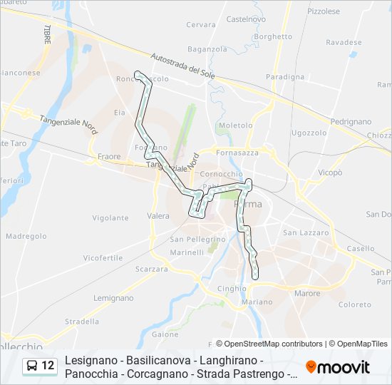 12 bus Line Map