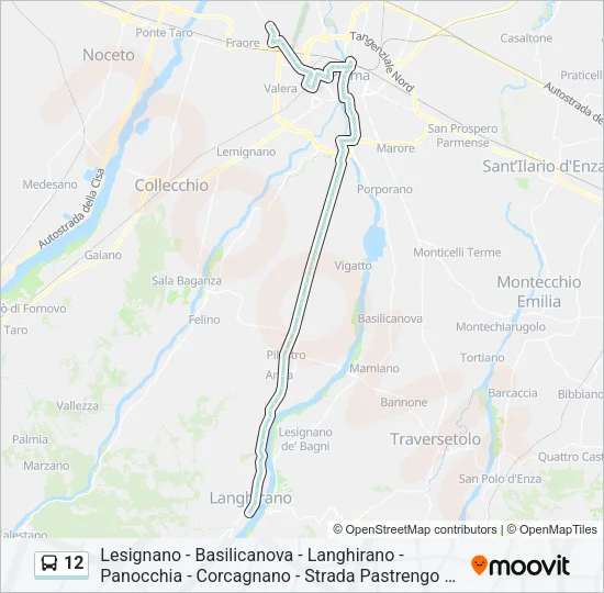 12 Bus Line Map
