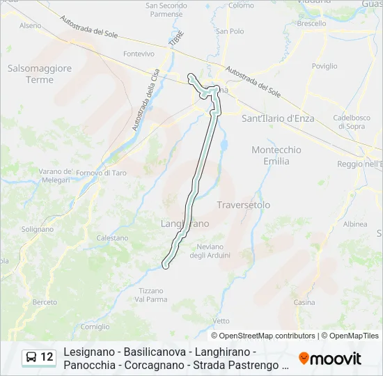 12 Bus Line Map