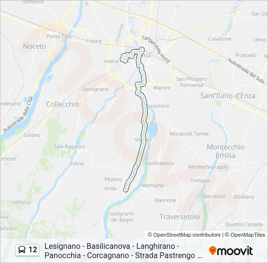 12 Bus Line Map
