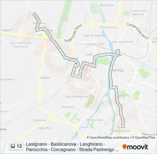 12 Bus Line Map